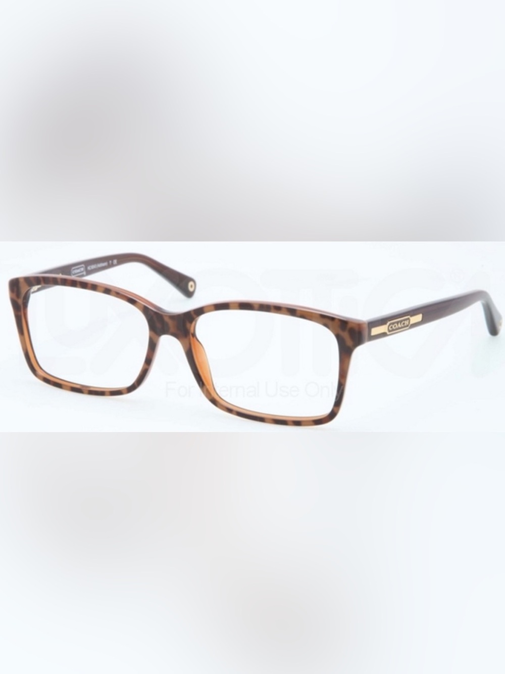 Coach HC 6043 Addison Brown Tortoise Rectangular Women's Eyeglass Frames